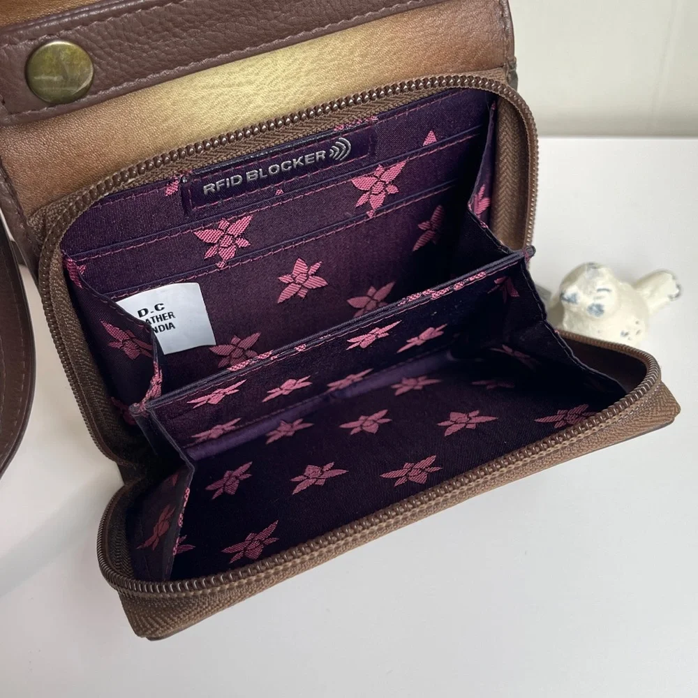 Anuschka RFID Genuine Leather Wallet Crossbody